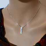 Central Diamond Center Princess Mothers Pendant Necklace w/ Pure Brilliance Zirconia Accent CZs Sterling Silver, 10K or 14K Gold