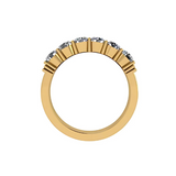 NANA Jewels Simulated 5 Stone 1carat Diamond Engagement Ring Wedding Ring CZ-Silver-10K or 14k Gold