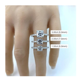 NANA Jewels 1.5-3CT Platinum Plated Sterling Silver Rings CZ Cubic Zirconia Cushion Cut Engagement Rings | 10K 14K Solid Gold