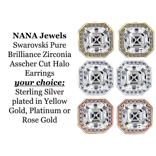 Detailed shot of the cubic zirconia stones in a halo setting.