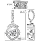 Sterling Silver matching jewelry set with dancing CZs.