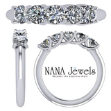 NANA Jewels Simulated Diamond wedding Ring, Wedding Band, 1.00ctw Lucita Sterling Silver-10K-14K Gold
