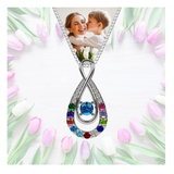 Yours Infinity Mother & Child Birthstone Necklace w/ 1 to 12 Stones in Silver, 10K, or 14K Gold