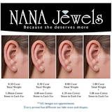 8.00cttw simulated diamond studs, sterling silver