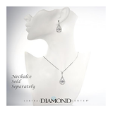 Central Diamond Center Chandelier Dancing Diamond Simulated stone Dangle Earrings for Women in Sterling Silver