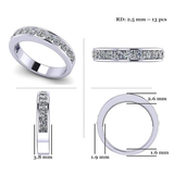 Anniversary Band Ring Channel Set w/ 0.75ctw Pure Brilliance Zirconia in Silver, 10K, or 14K Gold