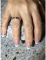 Central Diamond Center Princess Couples 2 Stone Ring w/Simulated Birthstones in Silver, 10K or 14K Gold
