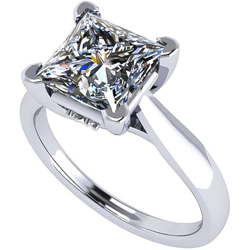 NANA Jewels 1 to4ct Simulated Diamond Engagement ring Princess Solitaire Lucita Cz & Silver