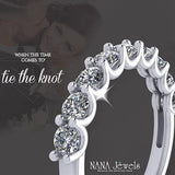 NANA Jewels 1.00ct Simulated Diamond Wedding Rings Anniversary Band, Wedding Sets for Women in Silver, 10K or 14K