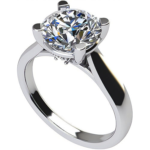 Princess cut simulated diamond engagement ring