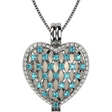 Central Diamond Center birthstone locket open.