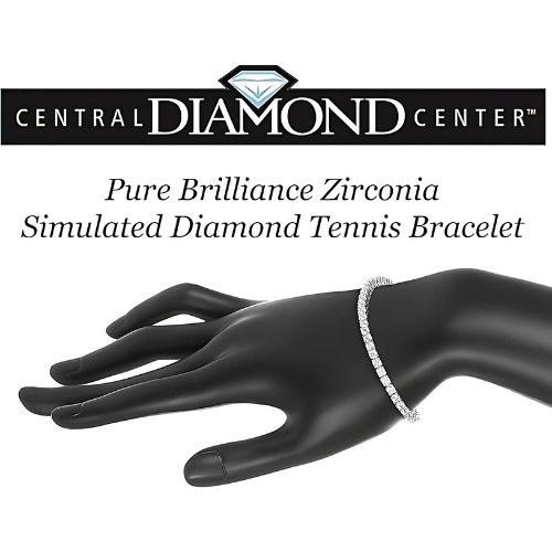 Simulated Diamond Tennis Bracelet, Pure Brilliance Zirconia, Sterling Silver 5.0ct, 7.50ct, 10ct, 17.50ct, 22ct