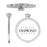 CVD Lab Grown Diamond Engagement Ring - 10K Solid Gold, Round Cut Solitaire, 0.50ct-2.00ct, G-H/VS-SI Clarity