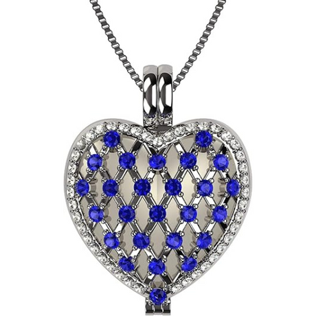 Sterling silver locket for photos and birthstone.