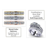 Anniversary Band Ring Channel Set w/ 0.75ctw Pure Brilliance Zirconia in Silver, 10K, or 14K Gold