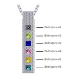 Central Diamond Center Princess Mothers Pendant Necklace w/ Pure Brilliance Zirconia Accent CZs Sterling Silver, 10K or 14K Gold