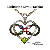 Customizable infinity love necklace for mother.