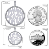 Central Diamond Center Shema Israel Partial Hebrew Prayer Pendant Necklace in Sterling Silver w/ Pure Brilliance Zirconia CZ