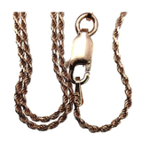 Sterling Silver Loose Rope Chain-Made In Italy, White, Yellow Or Rose Gold Plated