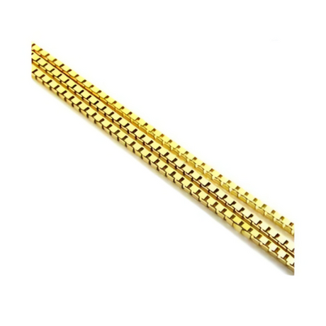 White gold plated sterling silver box chain.