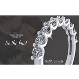 NANA Jewels 1.00ct Simulated Diamond Wedding Rings Anniversary Band, Wedding Sets for Women in Silver, 10K or 14K