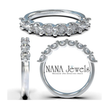 NANA Jewels 1.00ct Simulated Diamond Wedding Rings Anniversary Band, Wedding Sets for Women in Silver, 10K or 14K