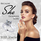 NANA Jewels 1.00-4.00ct Lucita Cushion & Princess Cut Solitaire Wedding Engagement Ring Series, 10K Gold w/Cubic Zirconia Simulated Diamond(B)
