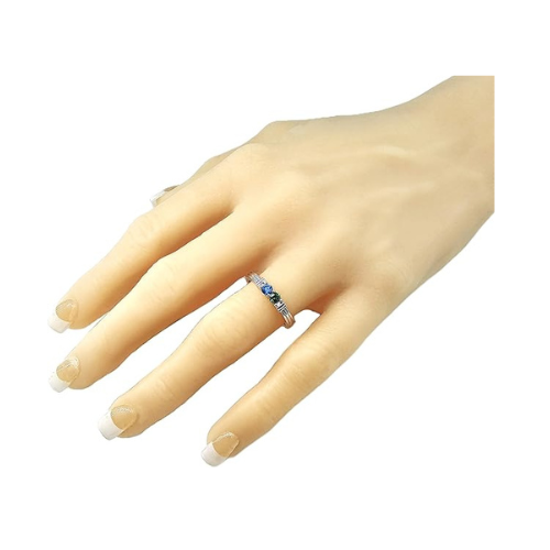 Central Diamond Center Shared Prong Couples 2 Stone Ring w/Simulated Birthstones in Sterling Silver, 10K or 14K Gold