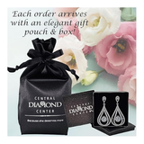 Central Diamond Center Chandelier Dancing Diamond Simulated stone Dangle Earrings for Women in Sterling Silver