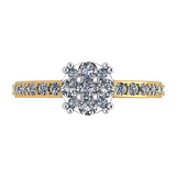 CVD diamond ring, 1-2 carat solitaire look