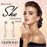 Earring Jacket for Stud Earrings in Solid 925 Sterling Silver made with Pure Brilliance Zirconia CZ