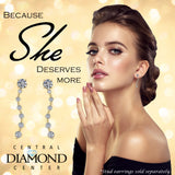 Earring Jacket for Stud Earrings in Solid 925 Sterling Silver made with Pure Brilliance Zirconia CZ