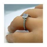 Nana Jewels Asscher Cut Cathedral Solitaire Engagement Ring 7Mm (2Ct) Pure Brilliance Zirconia - Sterling Silver, 10K Or 14K Gold