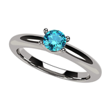 Central Diamond Center Customizable Lucita Solitaire Birthstone Ring Set In 925 Sterling Silver W/Simulated Birthstone