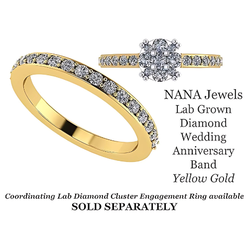 Central Diamond Center Lab Created CVD Diamond Wedding Anniversary Band 1/5ctw 10kt Gold