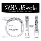 NANA Jewels Simulated 5 Stone 1carat Diamond Engagement Ring Wedding Ring CZ-Silver-10K or 14k Gold
