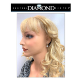 Halo Birthstone Dangle Earrings w/ Pure Brilliance Zirconia Accent Gemstones in Sterling Silver for Women