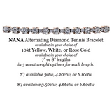 CVD Diamond Tennis Bracelet Lab Created diamond 3ctw to 6.50ctw 10kt Gold