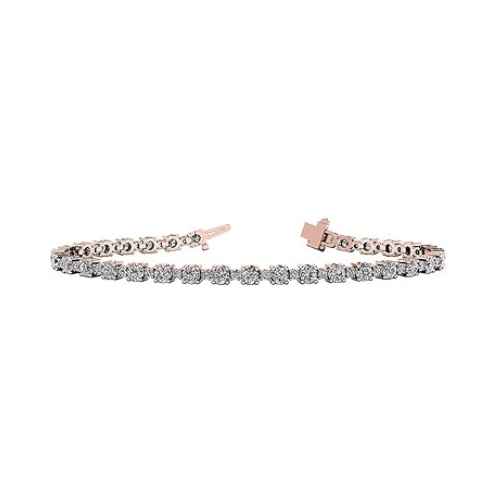 CVD Diamond Tennis Bracelet Lab Created diamond 3ctw to 6.50ctw 10kt Gold
