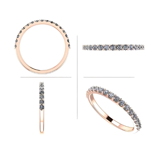 NANA Jewels 14K Gold Diamond Wedding Band made w/Lab Grown Diamonds, G-Color & VS-SI Clarity, 3/8 Carat Total Weight