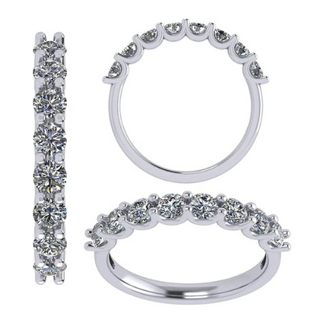 NANA Jewels 1.00ct Simulated Diamond Wedding Rings Anniversary Band, Wedding Sets for Women in Silver, 10K or 14K