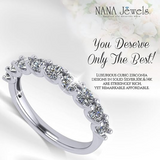 NANA Jewels 1.00ct Simulated Diamond Wedding Rings Anniversary Band, Wedding Sets for Women in Silver, 10K or 14K