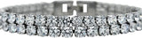 NANA Jewels 5 carat Simulated diamond Tennis Bracelet-Hypoallergenic Platinum plated & 5-AAAAA