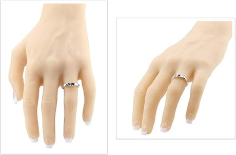 Central Diamond Center S-Bar Couples 2 Stone Ring w/ Simulated Birthstones, Sterling Silver, 10K, or 14K Gold