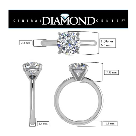 Solid Sterling Silver Wedding Ring with solitaire.