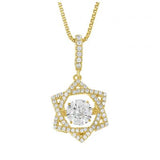 Pure Brilliance CZ Star of David dancing pendant.