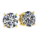 Central Diamond Center 14K Hypoallergenic Solid Gold Post Swarovski Zirconia Stud Earrings-Premium Comfort, No Irritation-Classic Gift for Sensitive Ears (Various Sizes)