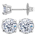 0.20ct-0.30ct CVD-Lab-Grown Diamond Stud Earrings (E-F, VS-SI), Solid 14K Gold & Silver, Threaded or Friction Post