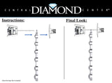 Earring Jacket for Stud Earrings in Solid 925 Sterling Silver made with Pure Brilliance Zirconia CZ
