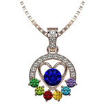 Personalized heart in circle pendant for mom.